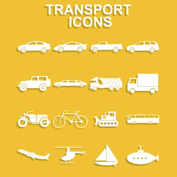 Iconos de transporte. Vector — Vector de stock
