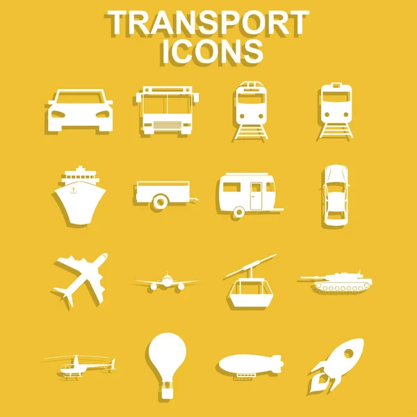 Iconos de transporte. Vector — Vector de stock