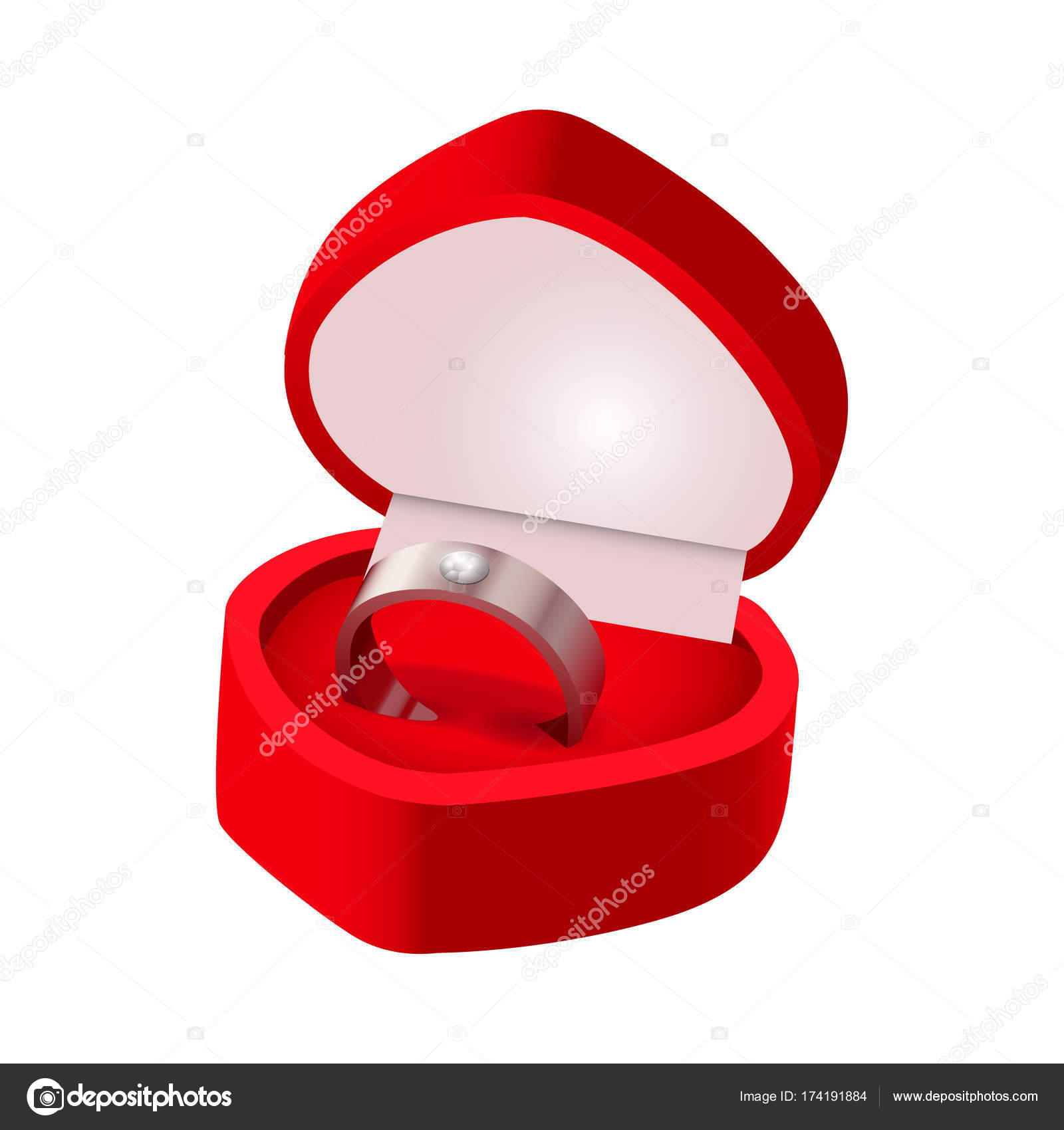 red engagement ring box