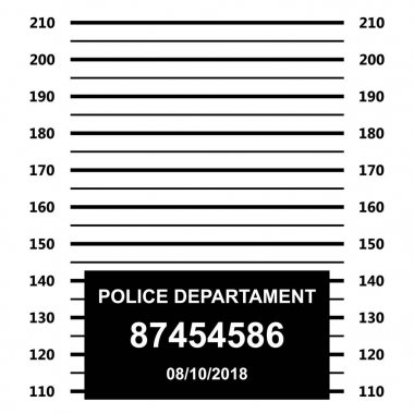Police mugshot. Police lineup on white background. clipart