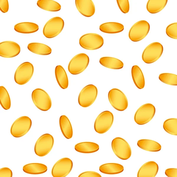ゴールド コインと立ち下がりのベクトルの背景 — ストックベクタ