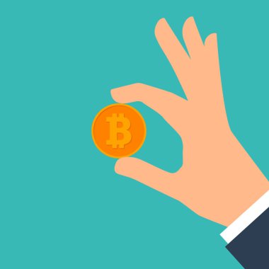 El ele tutuşan bitcoin