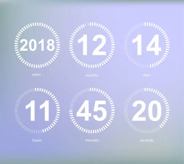 Tage Stunden Minuten Sekunden, Icon des Timers, das anzeigt, welche Zeit bis zum Beginn eines bestimmten Ereignisvektors bleibt, isoliert auf grau — Stockvektor