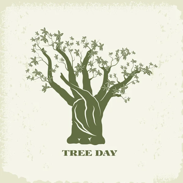 Tree Logotypdesign — Stock vektor