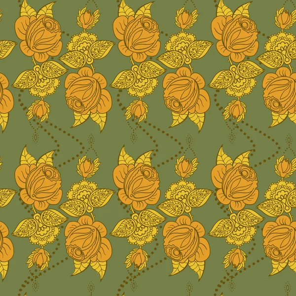 Motif floral sans couture — Image vectorielle