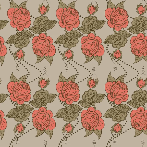 Motif floral sans couture — Image vectorielle