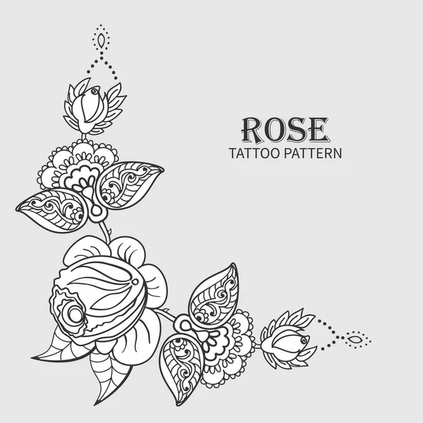 Modèle de tatouage rose — Image vectorielle