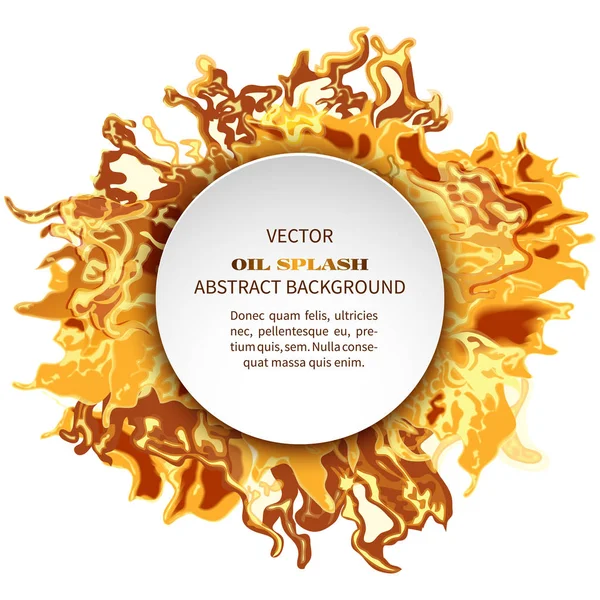 Salpicadura abstracta de aceite — Vector de stock