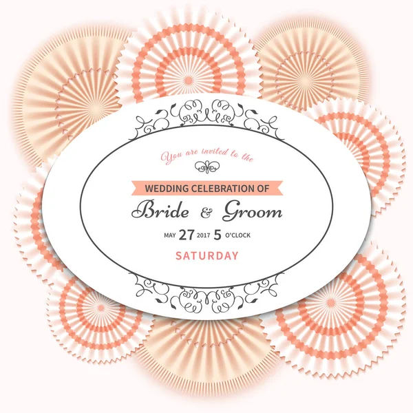 çerçeve ve kağıt çiçekler ile davet