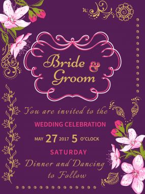 Vintage kartı kiraz çiçeği