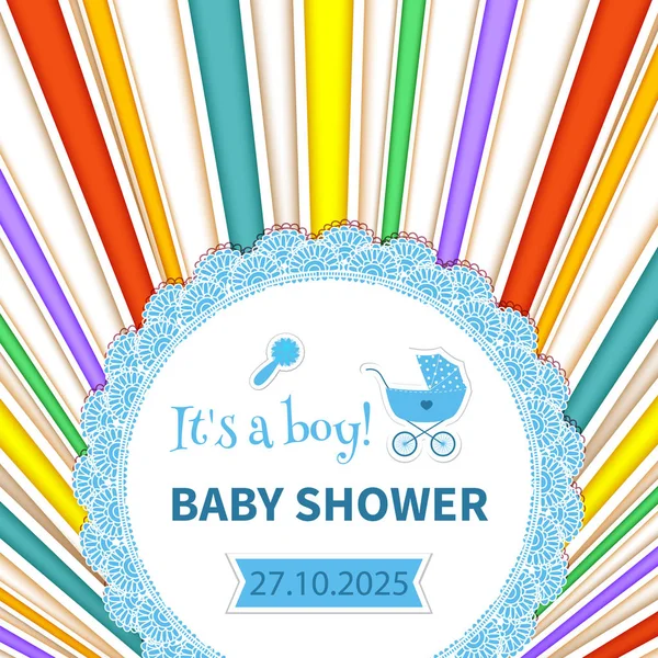 Baby sprcha rainbow — Stockový vektor