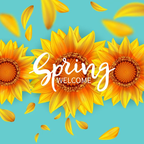 Bienvenue fond printemps — Image vectorielle