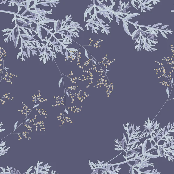 Background with field wormwood plant and flowers sagebrush — ストックベクタ