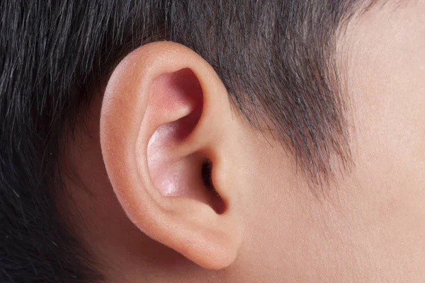 Lidské ucho closeup. — Stock fotografie