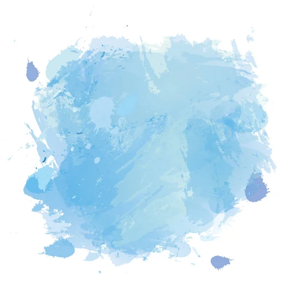 Vector Blauwe Aquarel Splash Textuur Achtergrond — Stockvector