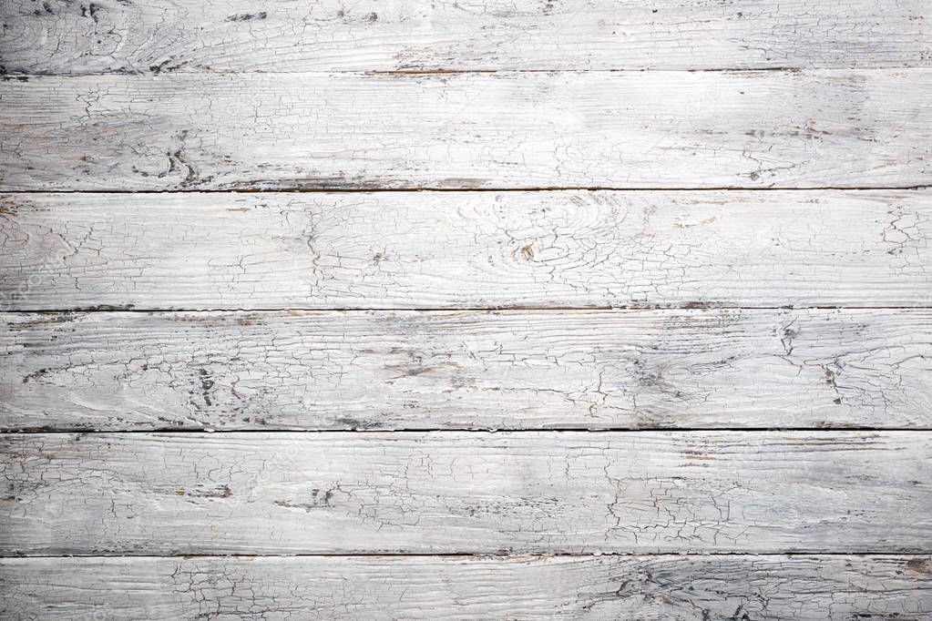 White old wooden background. Wooden texture