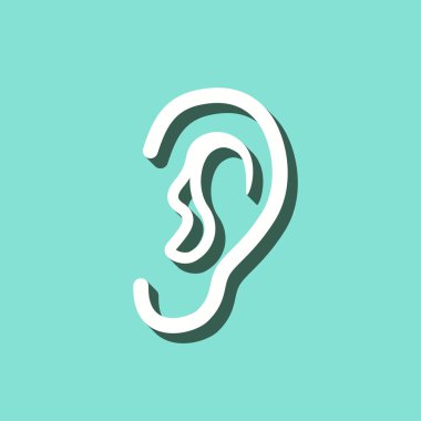 Kulak - vektör simgesi.