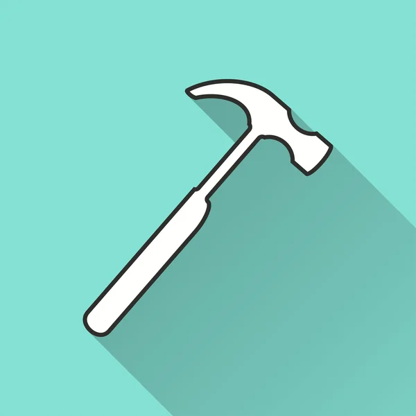 Martillo - icono de vector . — Vector de stock