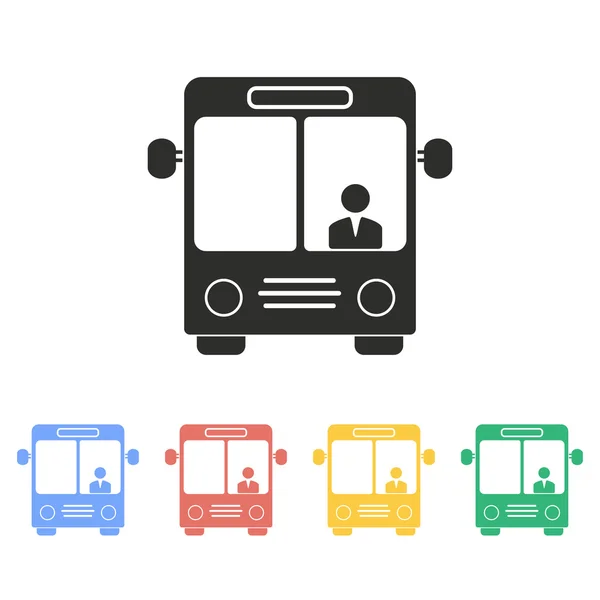 Bus - icono de vector . — Archivo Imágenes Vectoriales