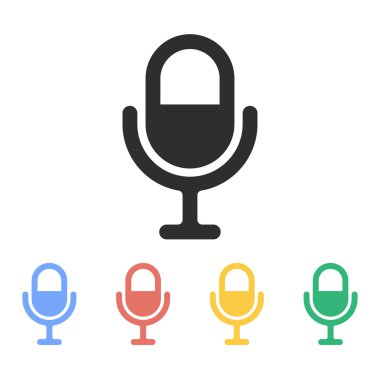 Mikrofon - vektör simgesi.