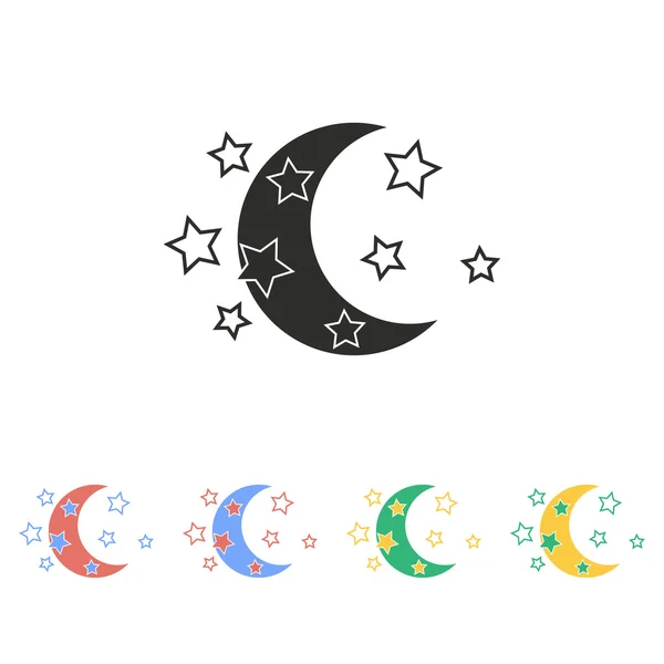 Moon star - vector icon. — Stock Vector