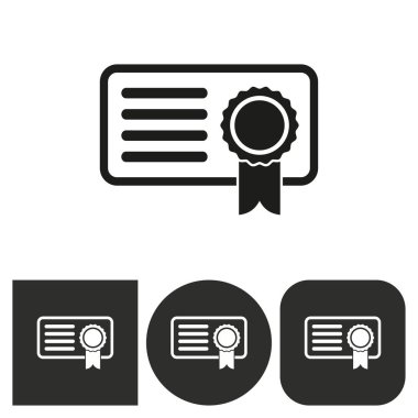 Sertifika - vektör simgesi.