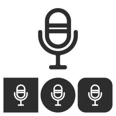 Mikrofon - vektör simgesi.