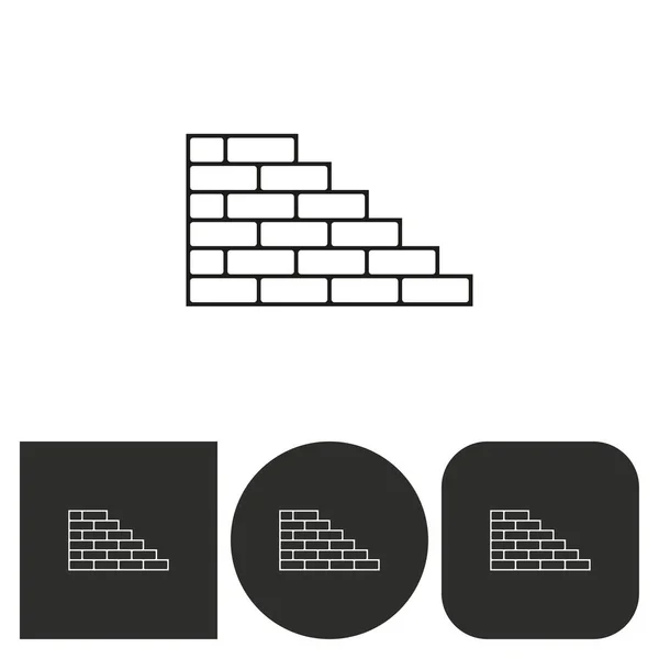 Mur de brique - icône vectorielle . — Image vectorielle
