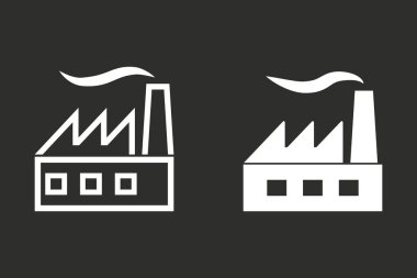 Fabrika - vektör simgesi.