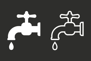 Musluk - vektör simgesi.