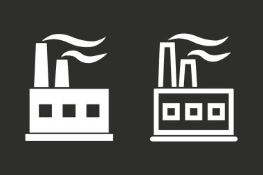 Fabrika - vektör simgesi.