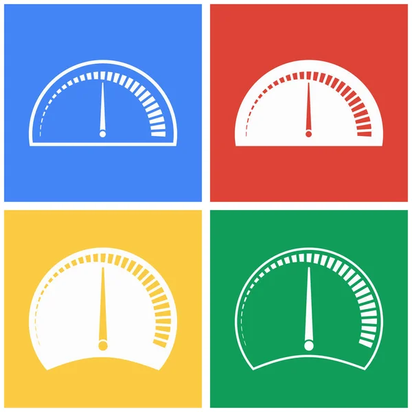 Snelheidsmeter pictogramserie. — Stockvector