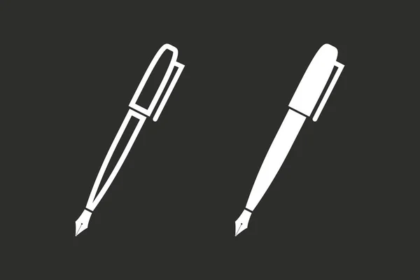 Pluma - Vector icono . — Vector de stock