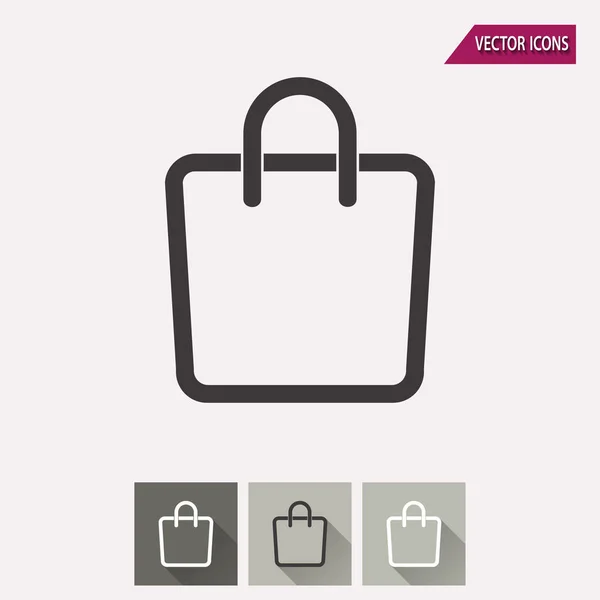 Bolsa de compras - icono de vector . — Archivo Imágenes Vectoriales