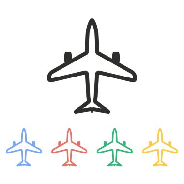 uçak - vektör simgesi.