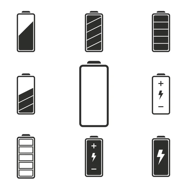 Conjunto de icono de batería . — Vector de stock
