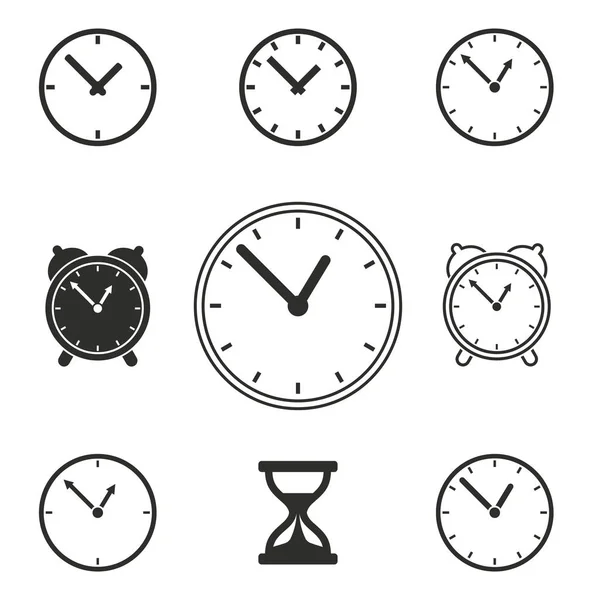 Set di icone orologio . — Vettoriale Stock