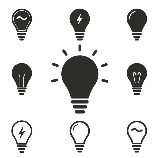 Ensemble d'icônes lampe . — Image vectorielle