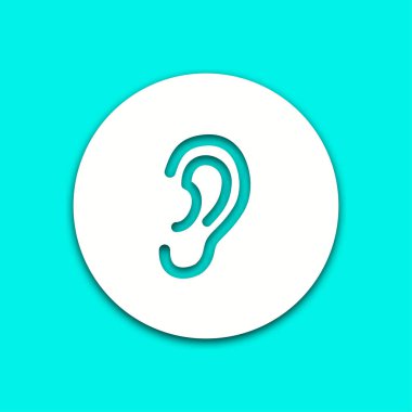 Kulak - vektör simgesi.