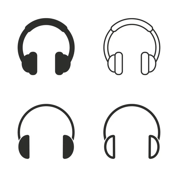 Kopfhörer-Icon-Set. — Stockvektor
