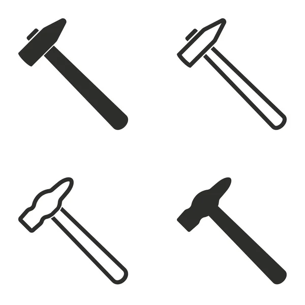 Hammer icon set. — Stock Vector