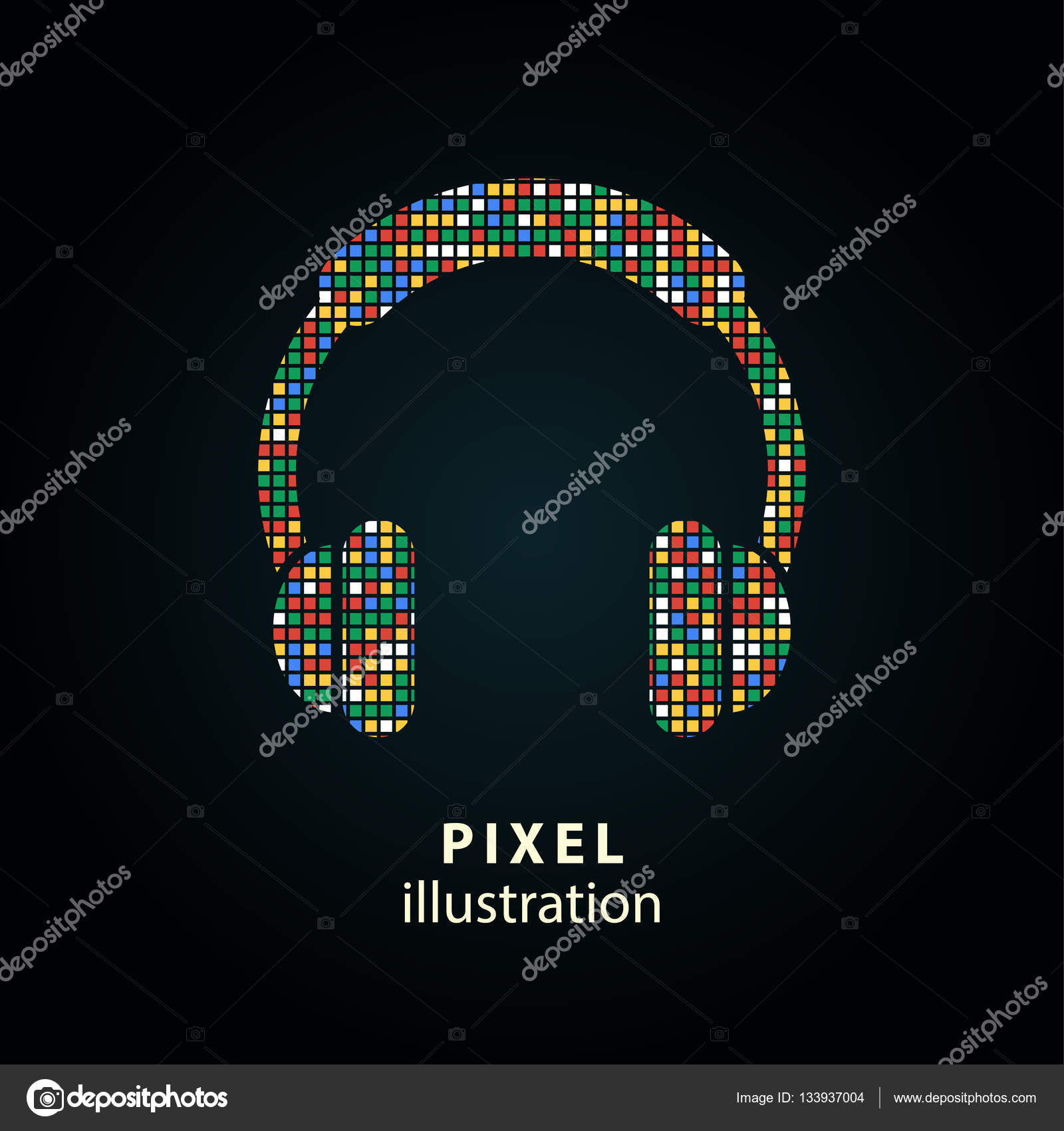 Pixel Art Headphones