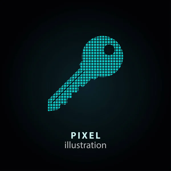 Key - pixel afbeelding. — Stockvector