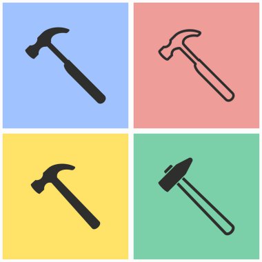 Çekiç Icon set.