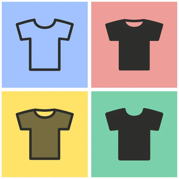 Conjunto de iconos de camiseta . — Vector de stock