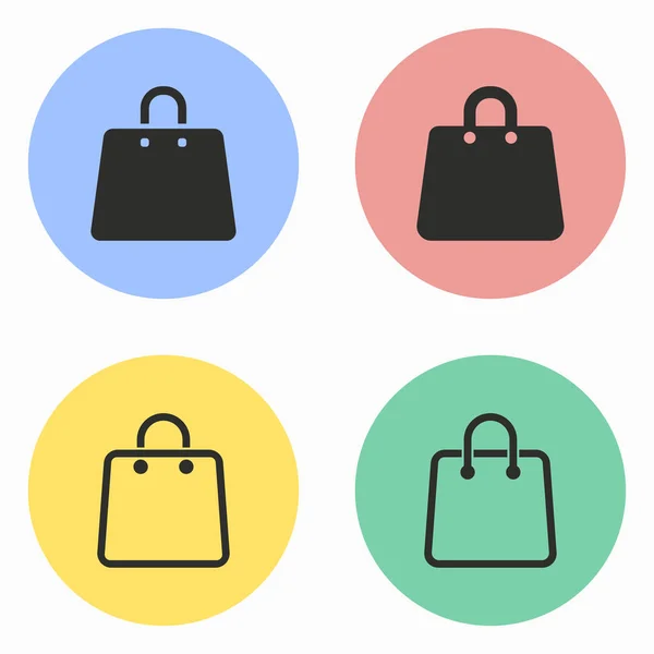 Set de iconos de bolsa de compras . — Vector de stock