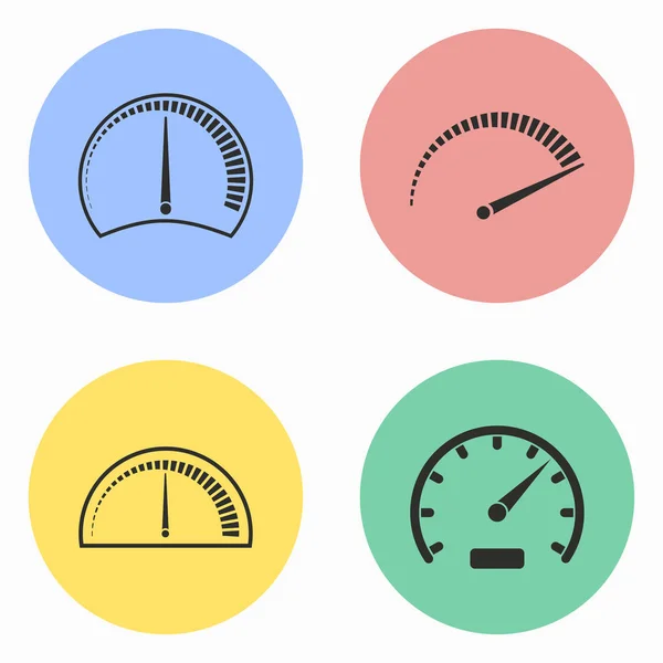 Snelheidsmeter pictogramserie. — Stockvector