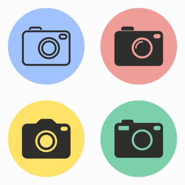 Fotoğraf simge seti.