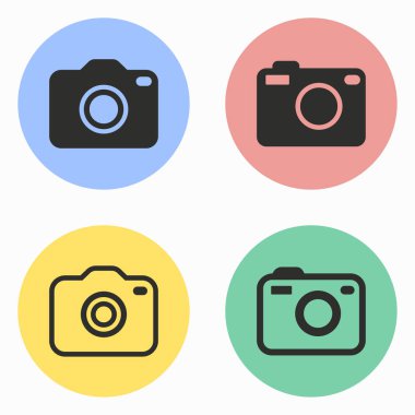 Fotoğraf simge seti.