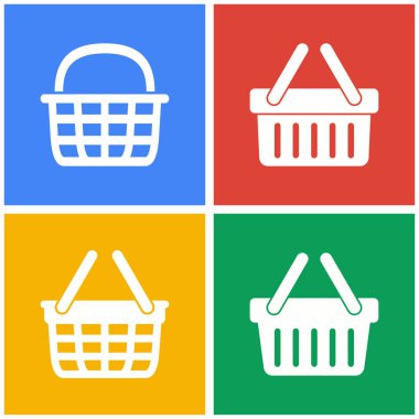 Alışveriş sepeti Icon set.